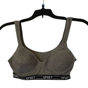 Gray padded Sports Bra